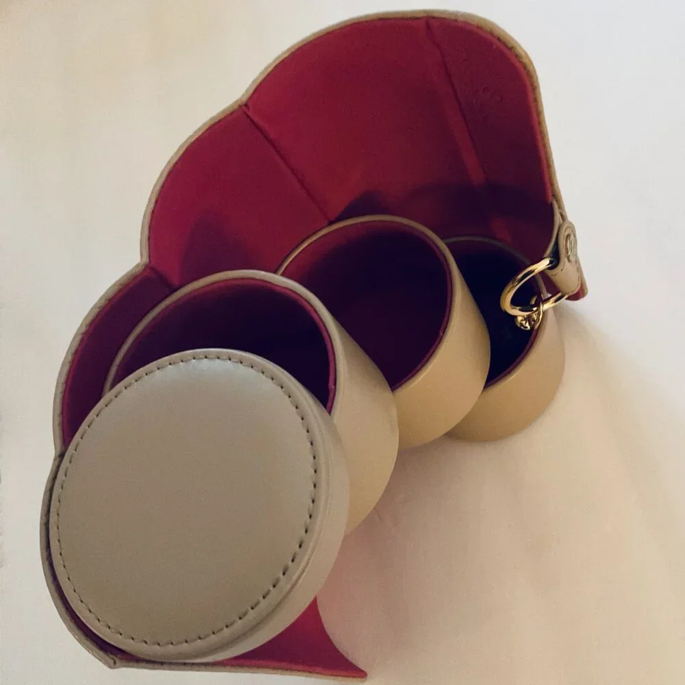 VLANDO VIAGGIO Round Cylinder Travel Jewelry Case NWOT - Picture 5 of 7